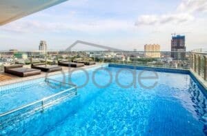 Contemporary 4th floor 1 bedroom apartment for rent Bassac Lane AEON Malll