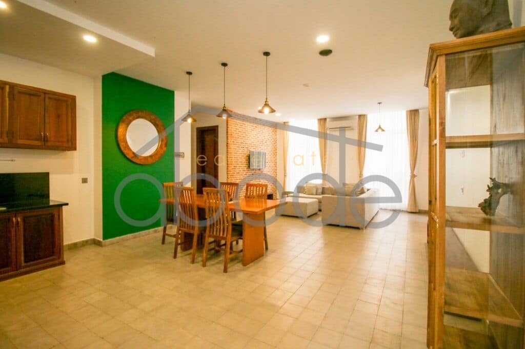 Beautiful modern Khmer 2 bedroom apartment for rent BKK 1 central Phnom Penh