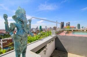 Rare Khmer fusion 2-bedroom apartment for rent near BKK 1 | Tonle Bassac