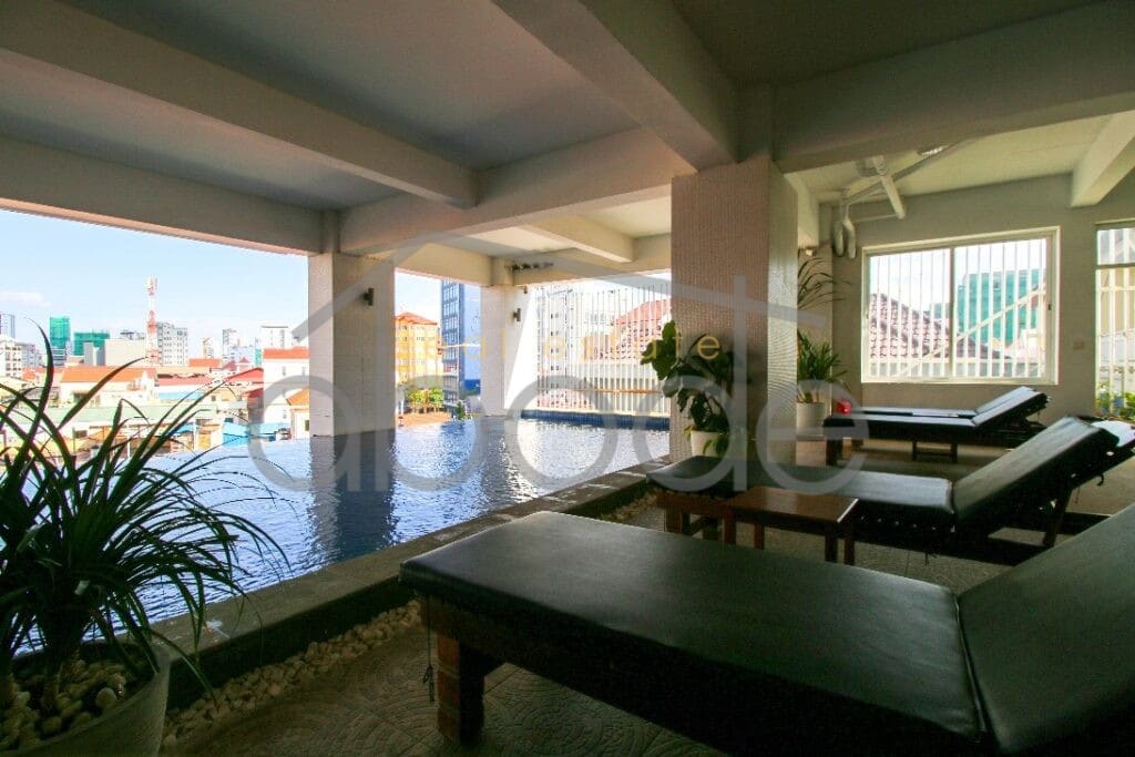 Large 1 bedroom apartment for rent Russian Market central Phnom Penh