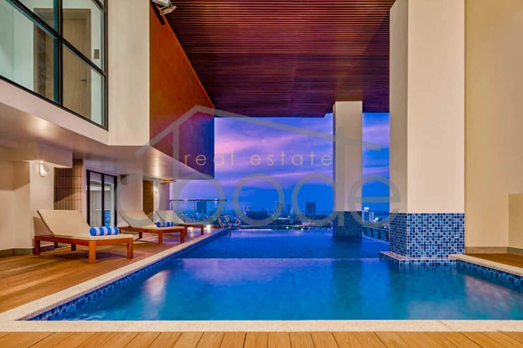 3-bedroom apartment for rent Bassac Lane central Phnom Penh
