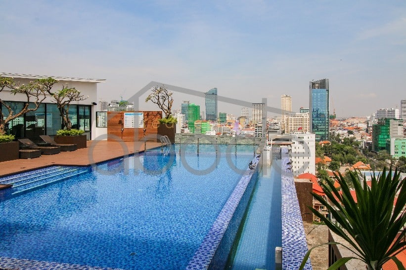Luxury studio apartment pool and gym daun penh for rent