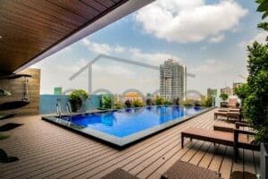 1 bedroom serviced apartment swimming pool for rent Toul Kork