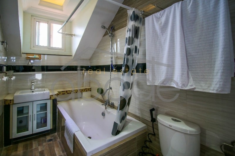 Rooftop studio apartment private jacuzzi Mekong River views for rent Chroy Changvar