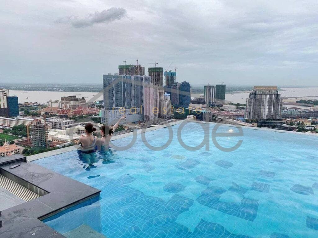studio apartment for rent swimming pool tonle bassac