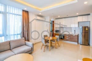 luxury 1 bedroom serviced apartment near embassies for rent Tonle Bassac
