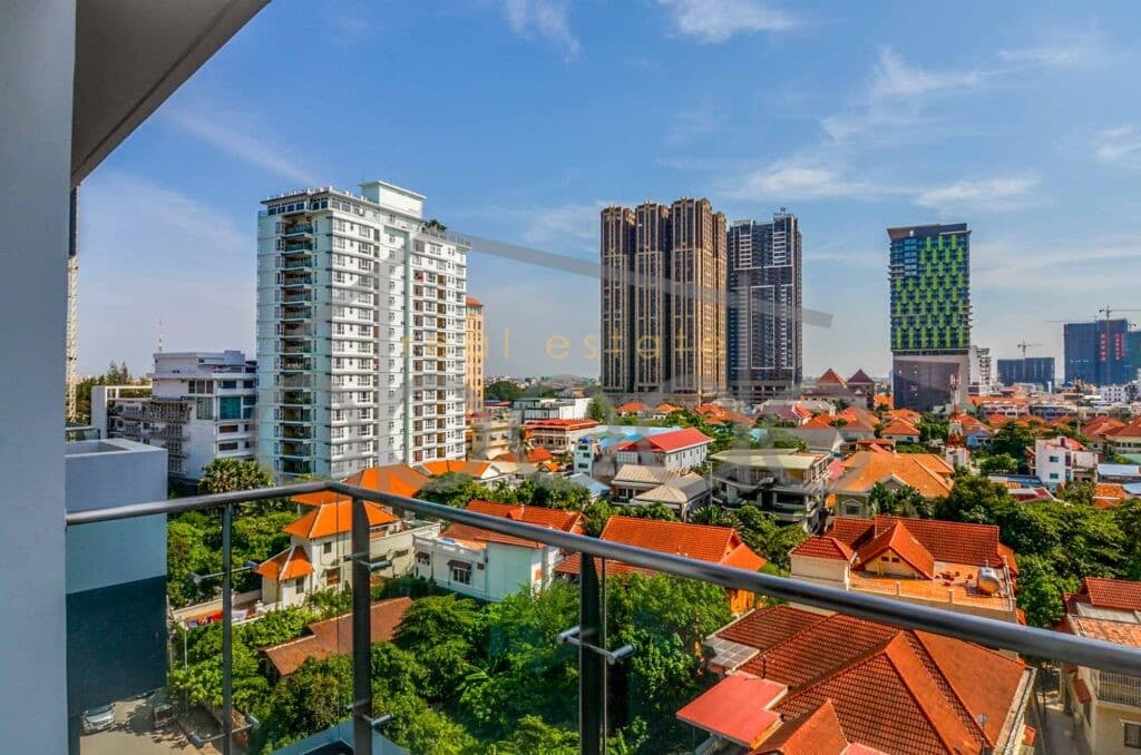 luxury 1 bedroom serviced apartment near embassies for rent Tonle Bassac