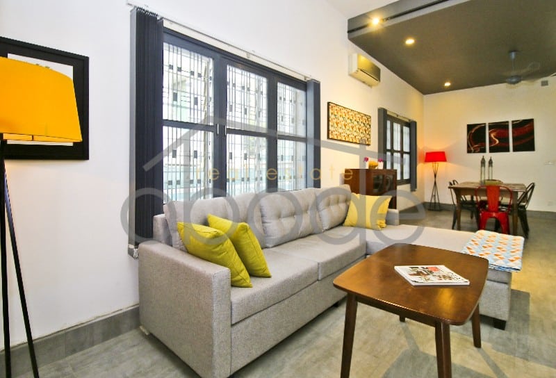 2 bedroom designer apartment for rent Tonle Bassac BKK 1