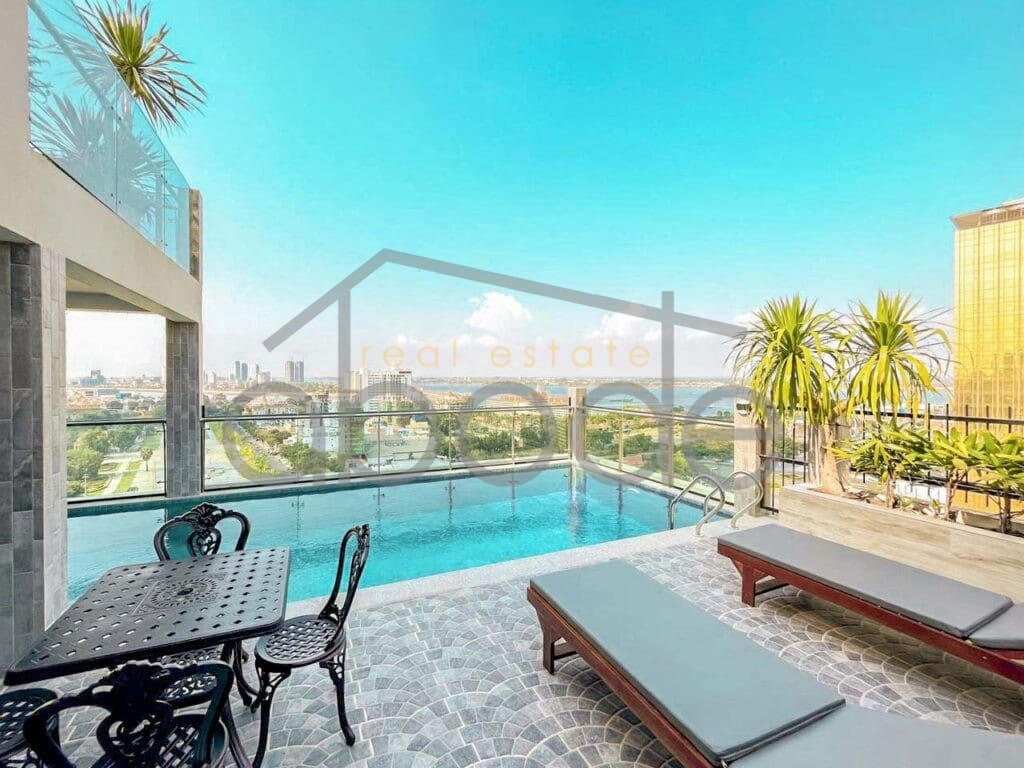 3 bedroom apartment for rent Bassac Lane central Phnom Penh