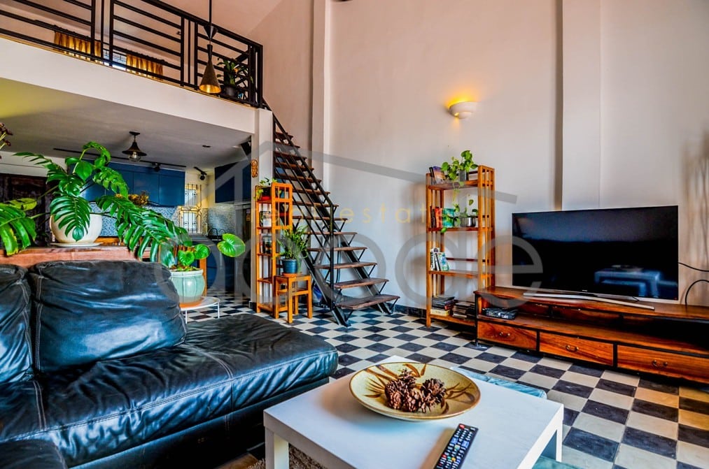 Large Riverside duplex apartment private terrace for rent Daun Penh