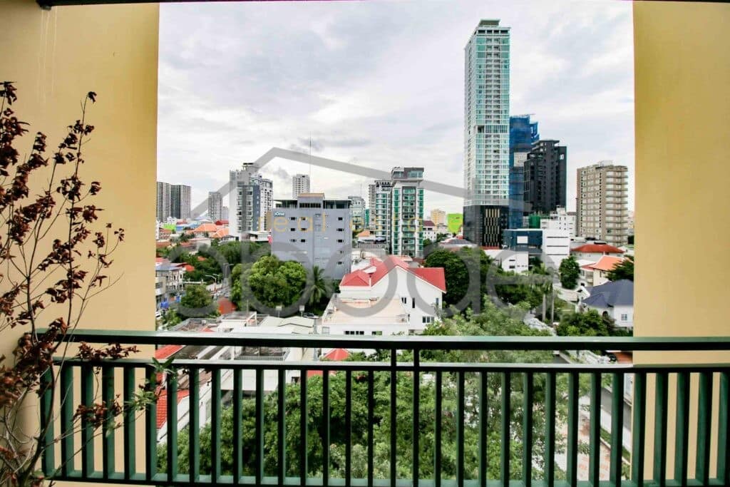 2 bedroom serviced apartment for rent BKK 1 Phnom Penh