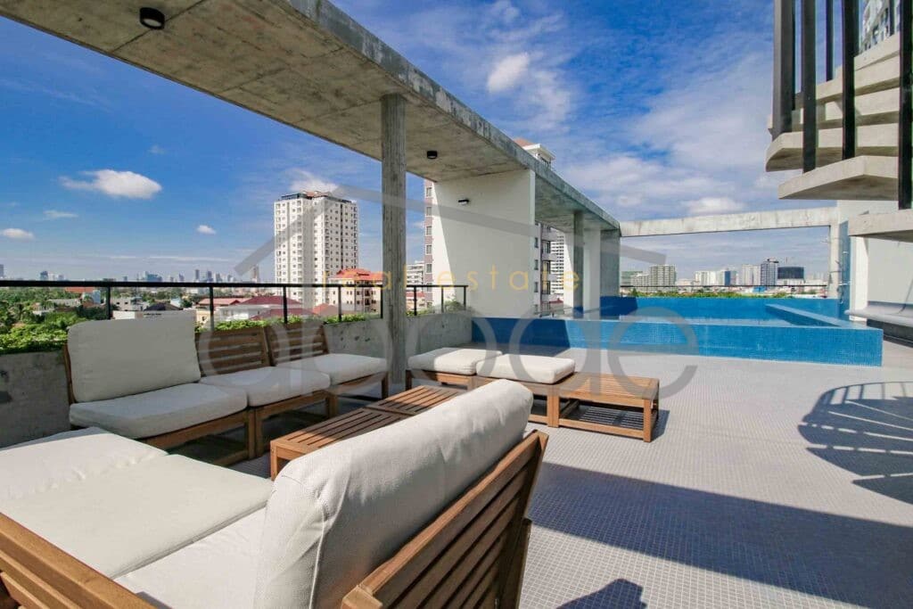 Modern 4 bedroom apartment for rent Chroy Changvar Swimming Pool