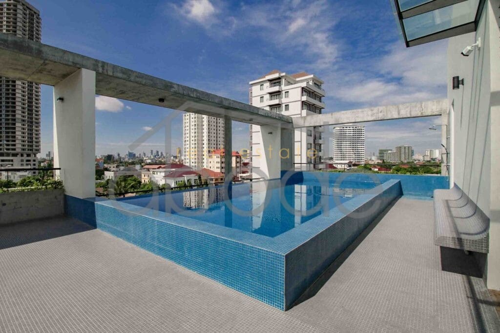 Modern 4 bedroom apartment for rent Chroy Changvar Swimming Pool