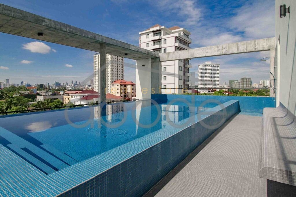 Modern 4 bedroom apartment for rent Chroy Changvar Swimming Pool