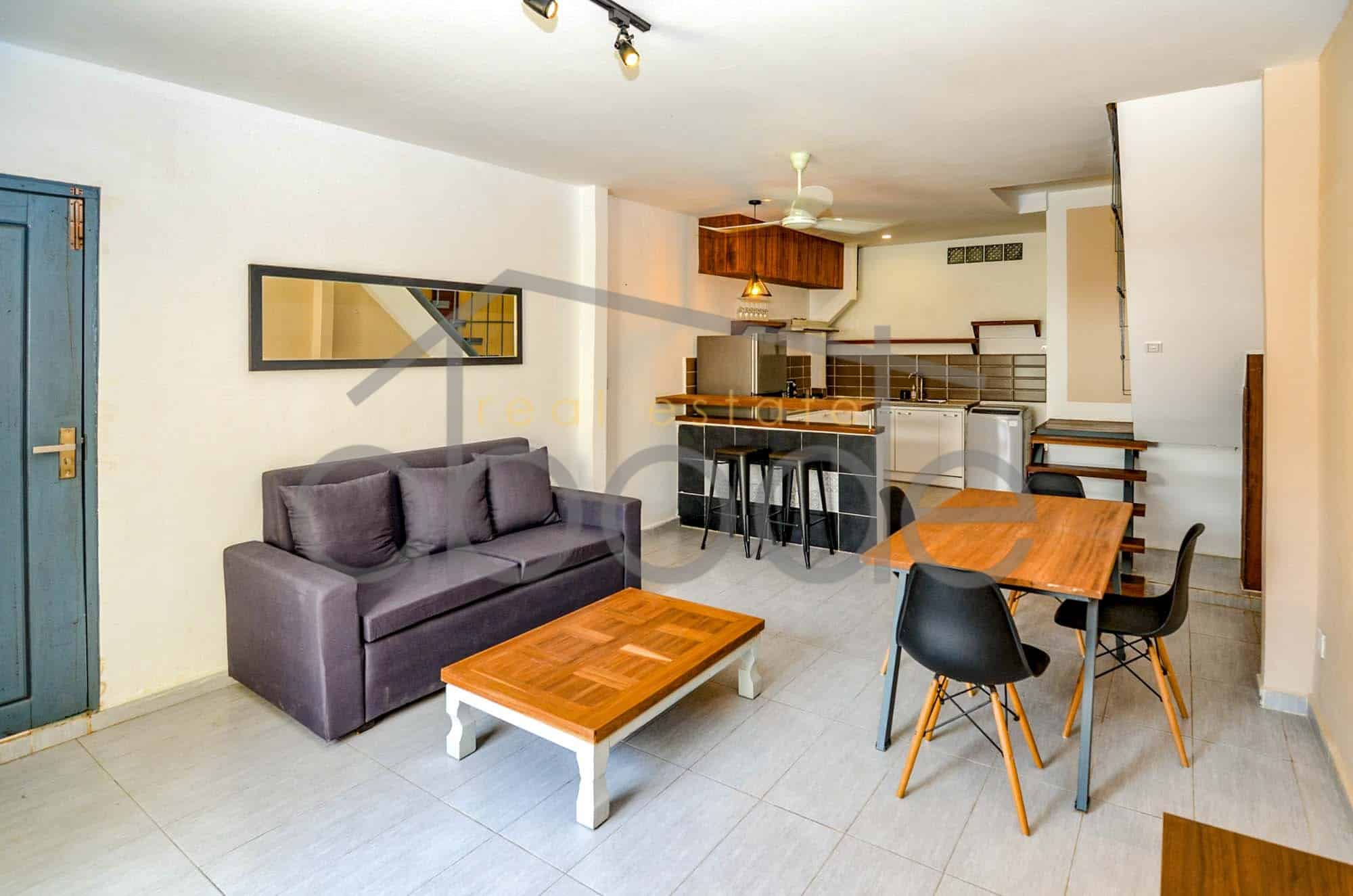 Bright and modern 2-bedroom Riverside duplex apartment for rent | Daun Penh