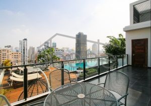 penthouse apartment for rent BKK 1 central Phnom Penh